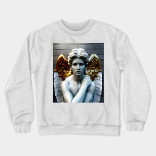 Angel from heaven holy and melancholic statue Crewneck Sweatshirt